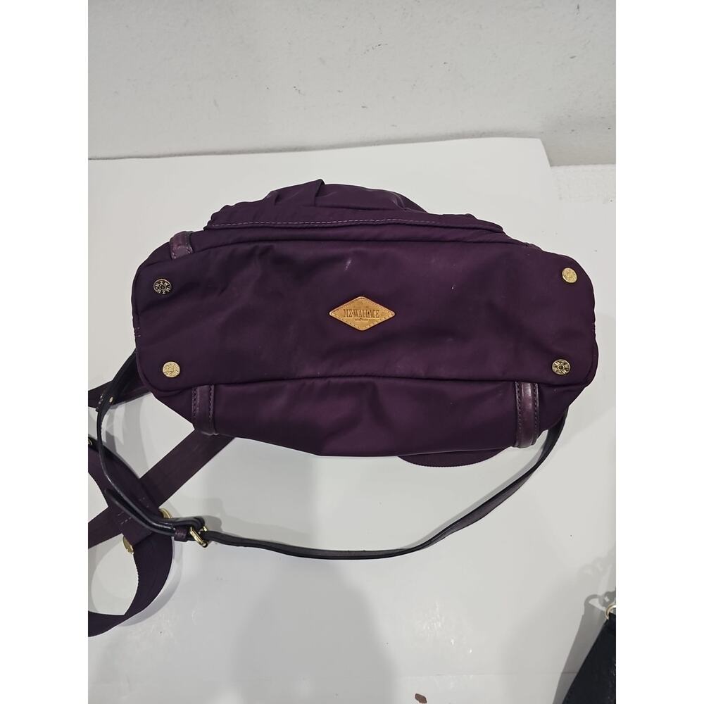 MZ Wallace Burgundy Toni Bedford Nylon W/ Leather Accent Shoulder Bag - Picture 10 of 12